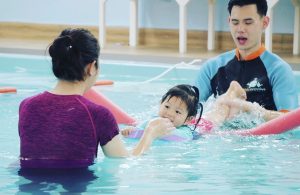 Learning how to use feet in water