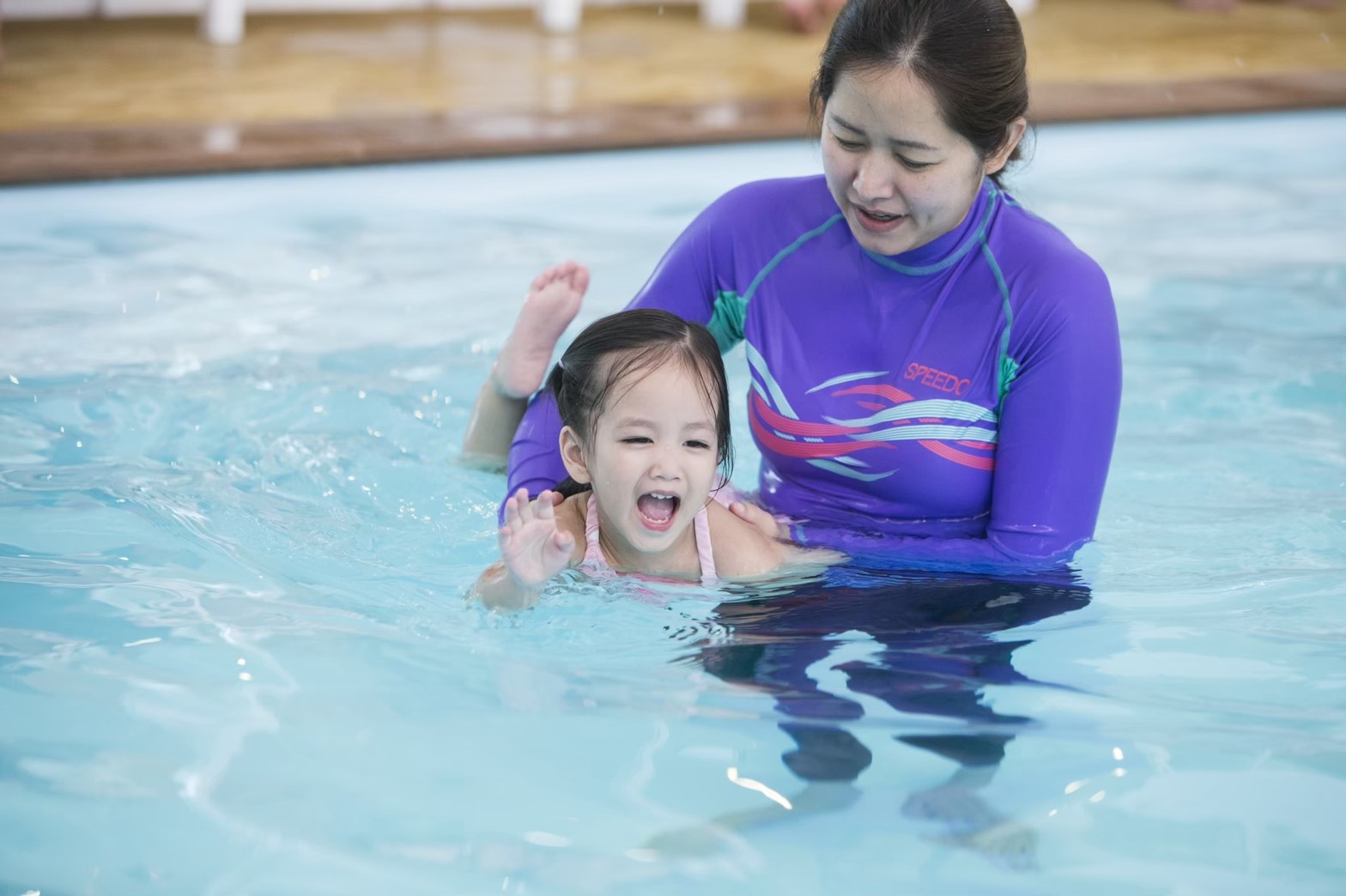 Swimming lesson for children